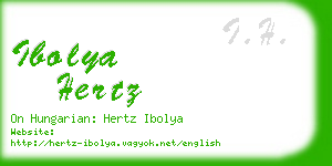 ibolya hertz business card